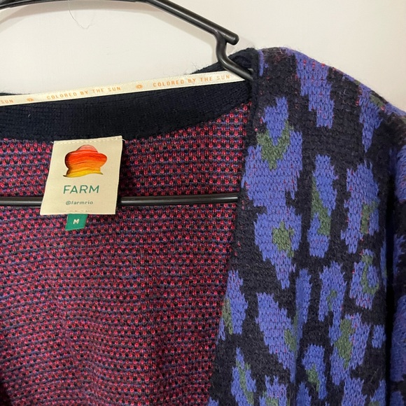 Farm Rio Colorful Heart Patterned Cardigan Medium - Picture 2 of 5